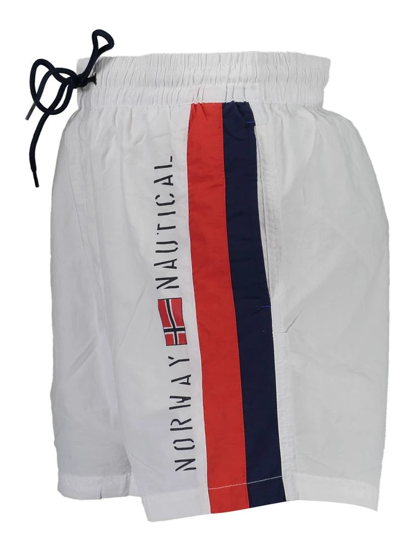 White Polyamide Men's Swim Boxer