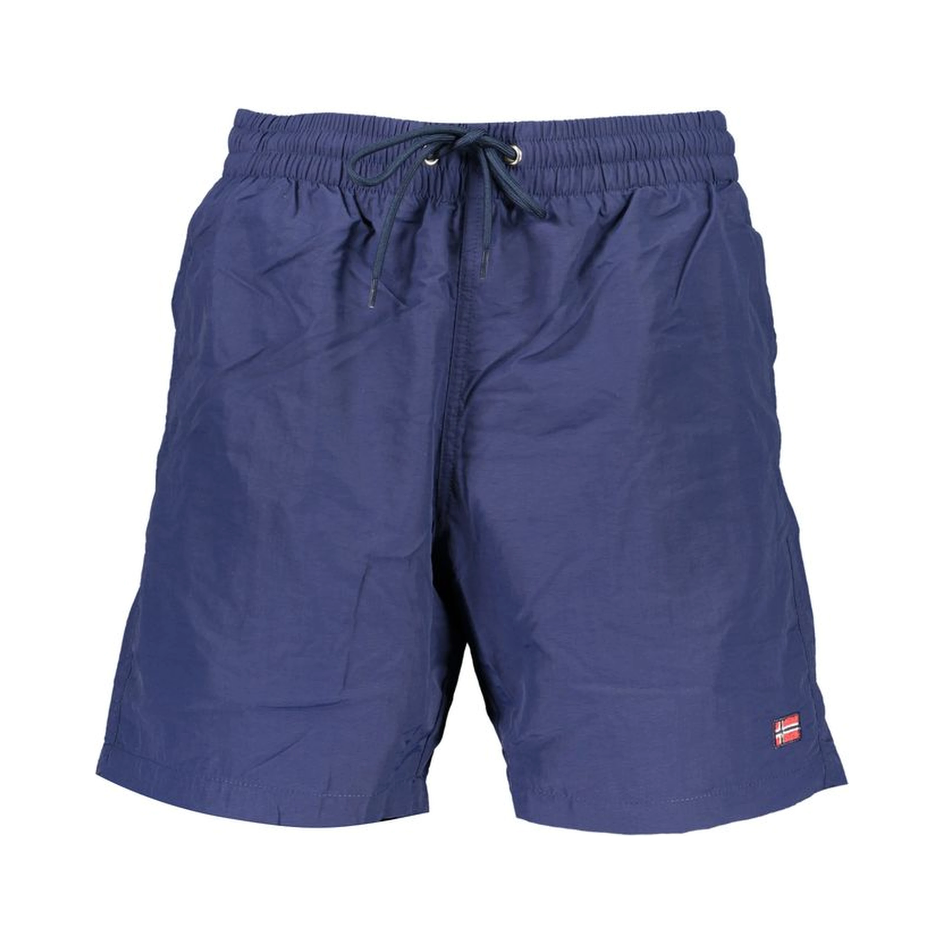 Blue Polyamide Men's Swim Boxer