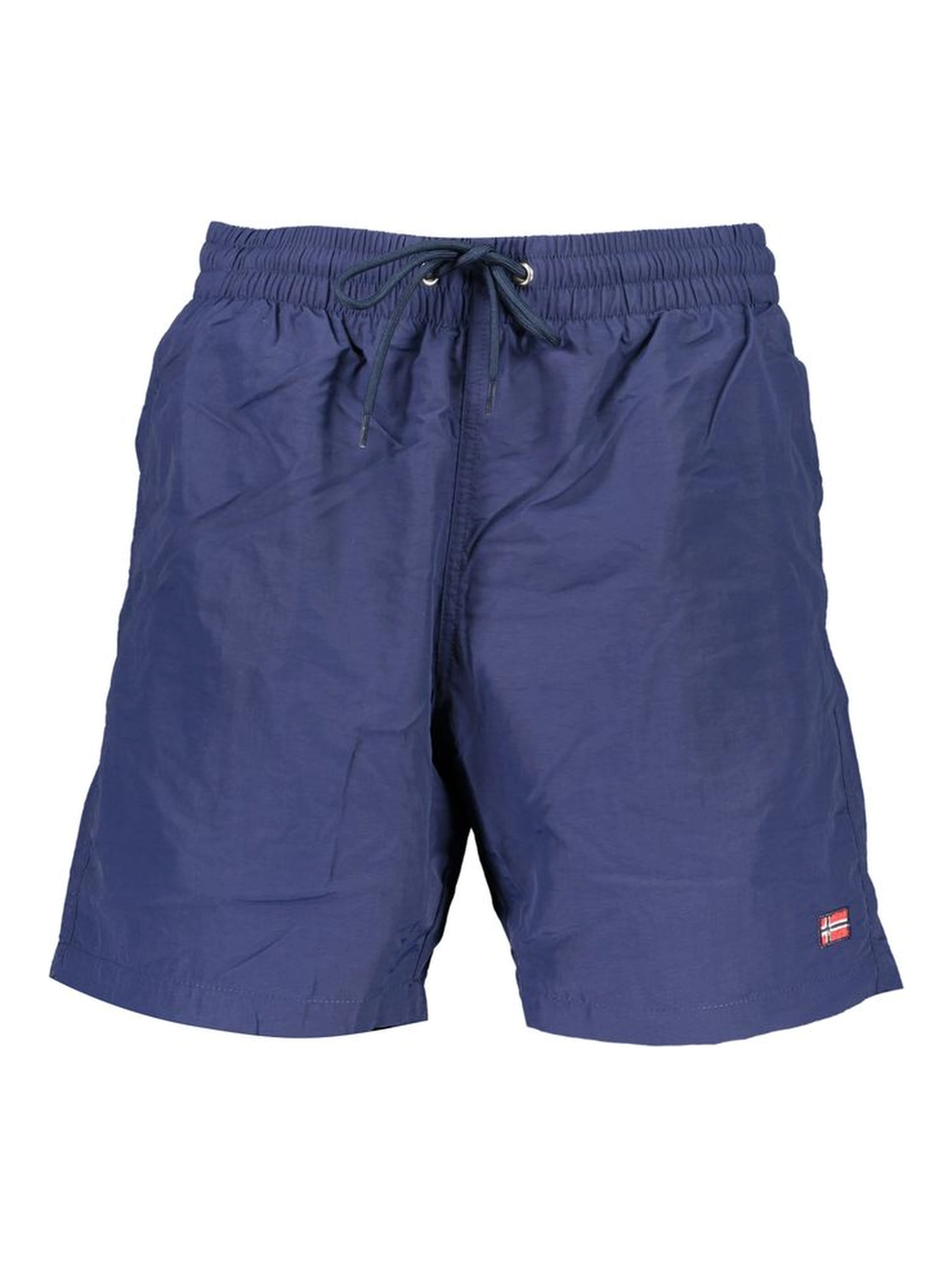 Blue Polyamide Men's Swim Boxer