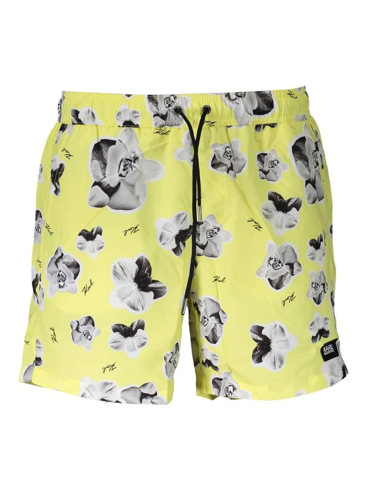 Yellow Polyester Swimwear