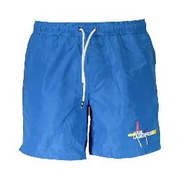 Blue Polyester Swimwear