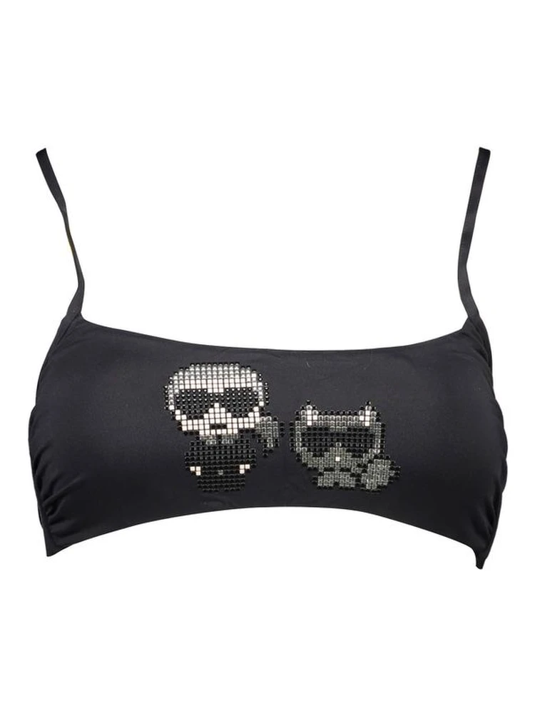 Black Elastane Swimwear