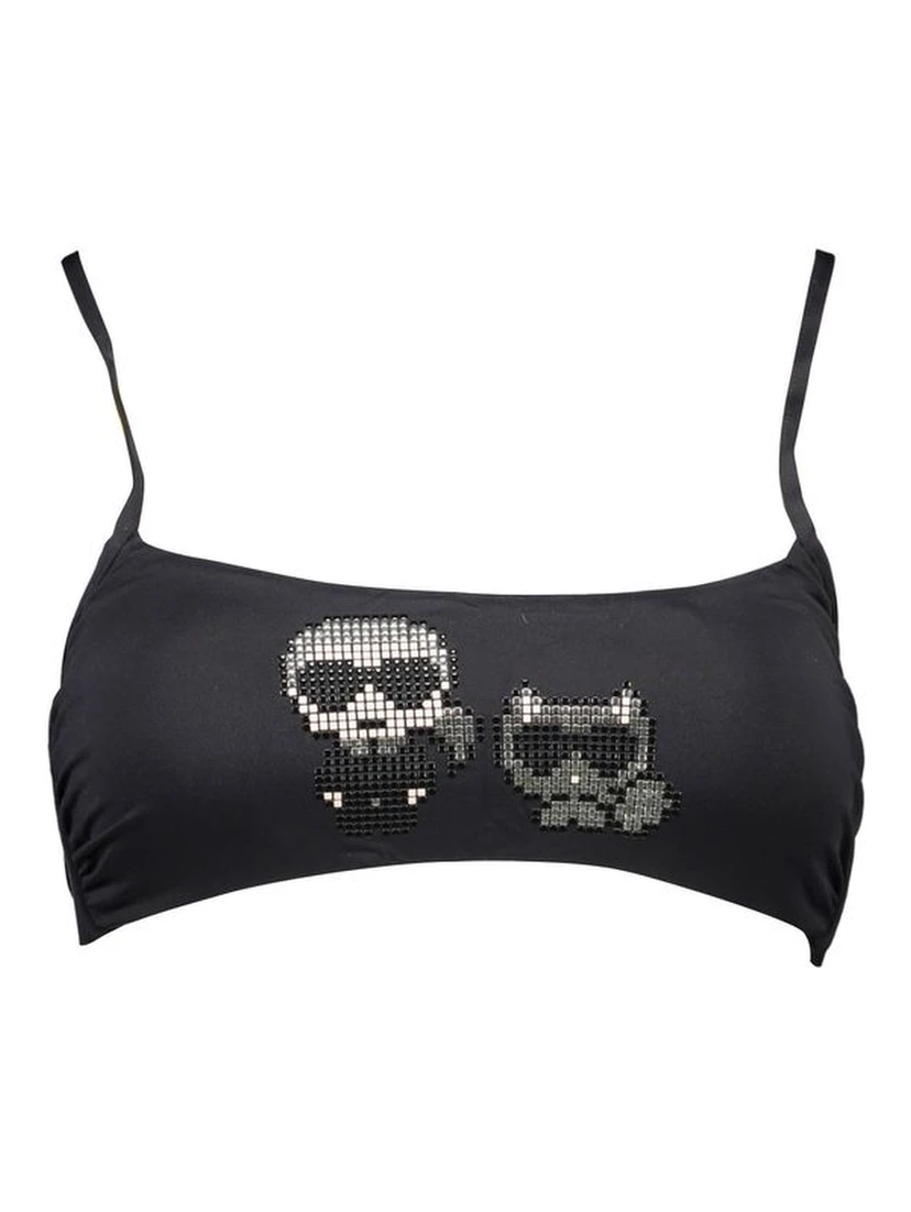 Black Elastane Swimwear