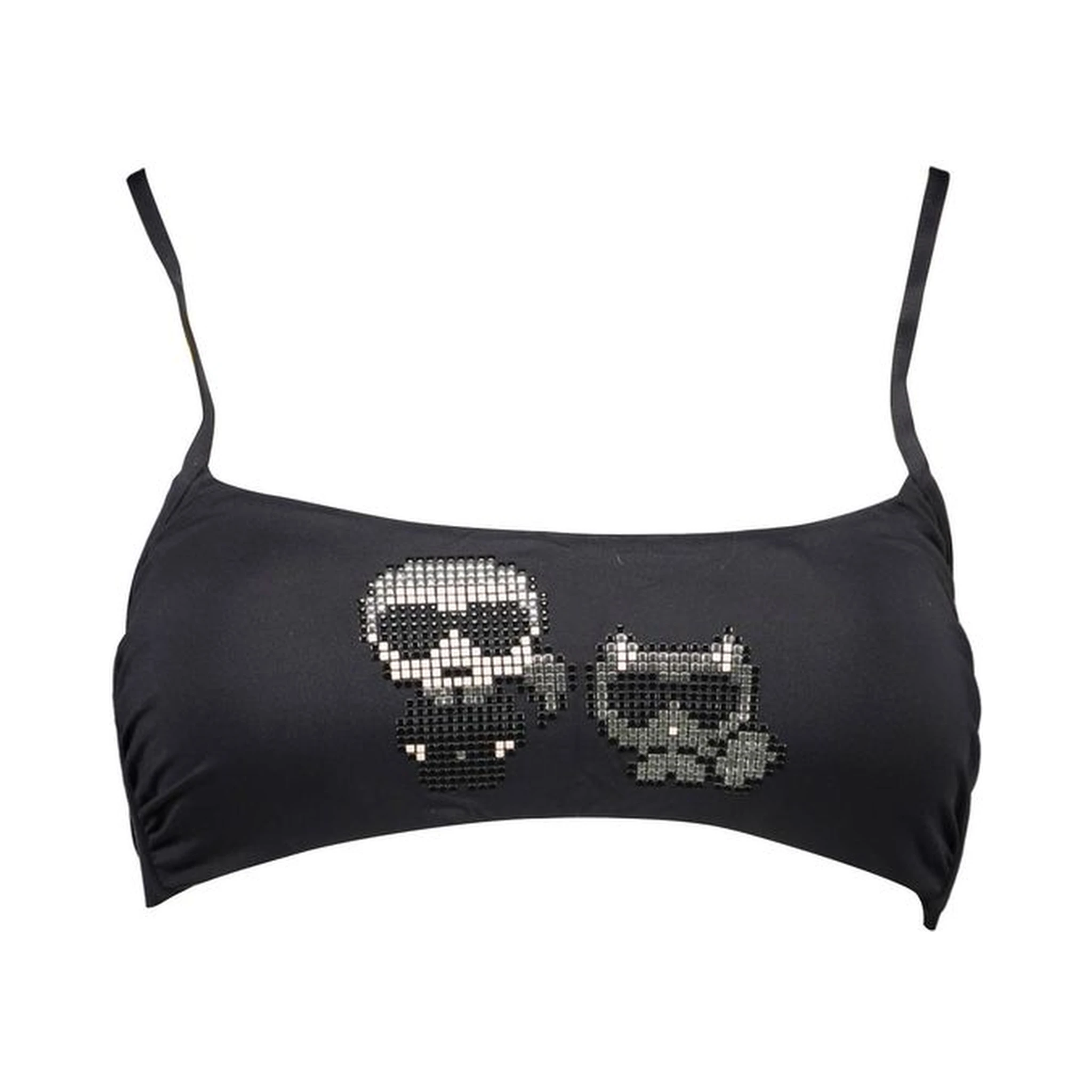 Black Elastane Swimwear