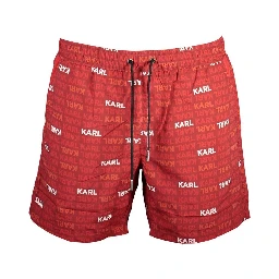 Red Polyester Swimwear