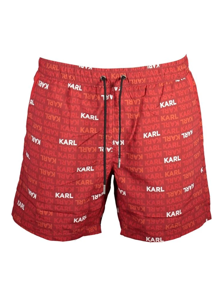 Red Polyester Swimwear