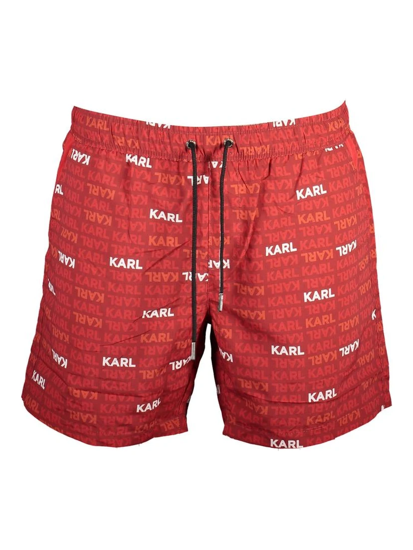 Red Polyester Swimwear