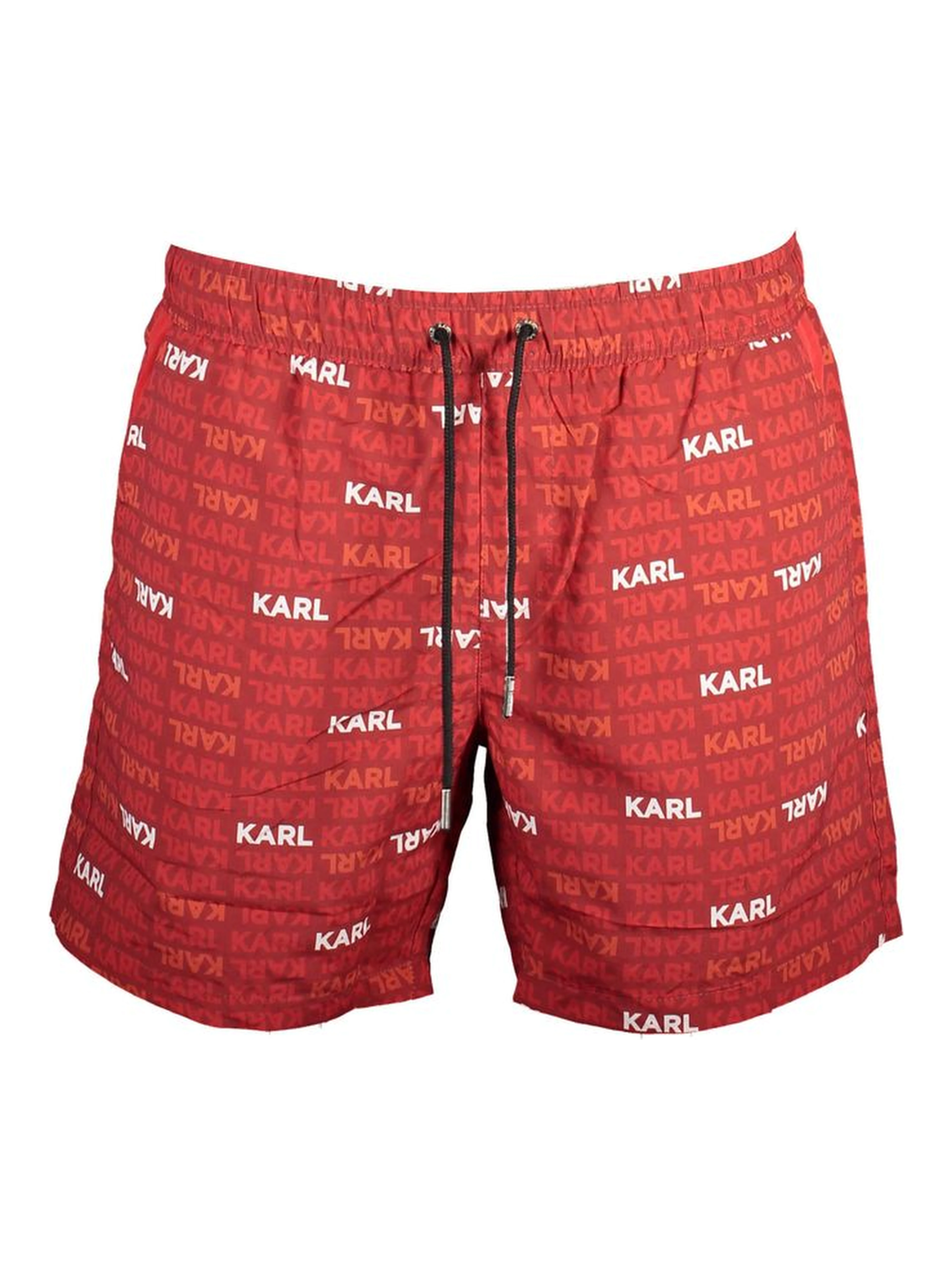 Red Polyester Swimwear
