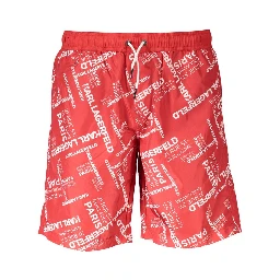 Red Polyester Swimwear