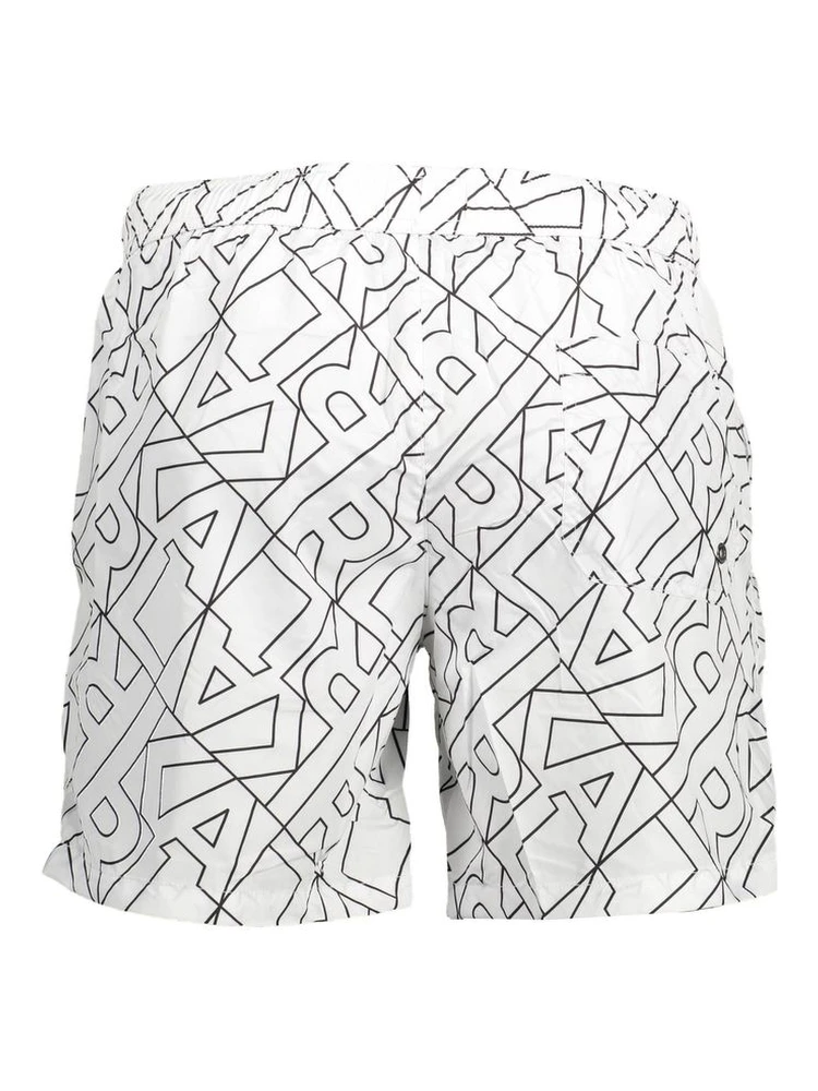 White Polyester Men's Swim Boxer alternative