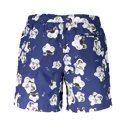Blue Polyester Swimwear
