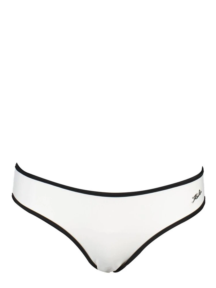 White Elastane Swimwear
