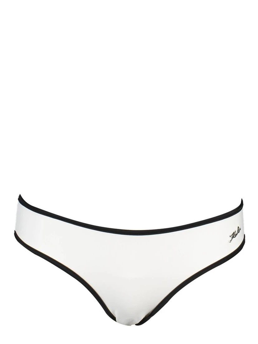 White Elastane Swimwear