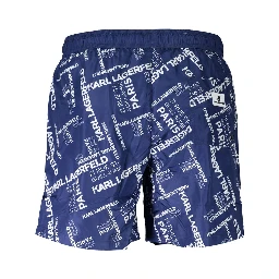 Blue Polyester Swimwear