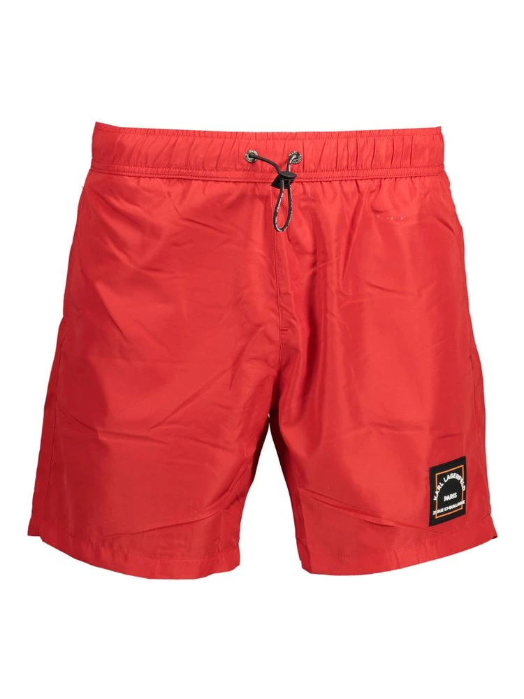 Red Polyester Swimwear