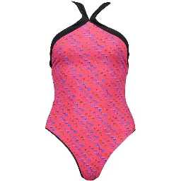 Red Elastane Swimwear