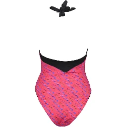 Red Elastane Swimwear