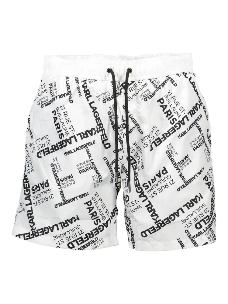 White Polyester Swimwear