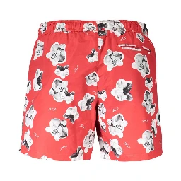 Red Polyester Swimwear