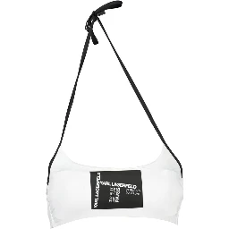 White Elastane Swimwear