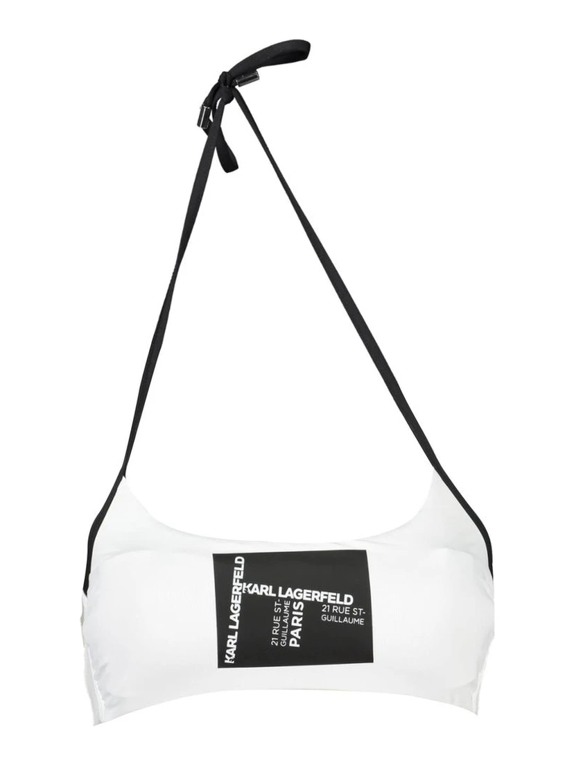 White Elastane Swimwear