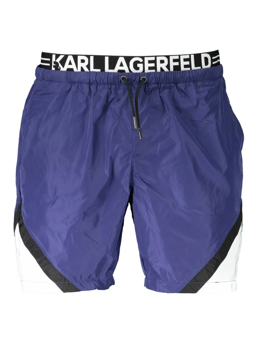 Blue Polyester Swimwear