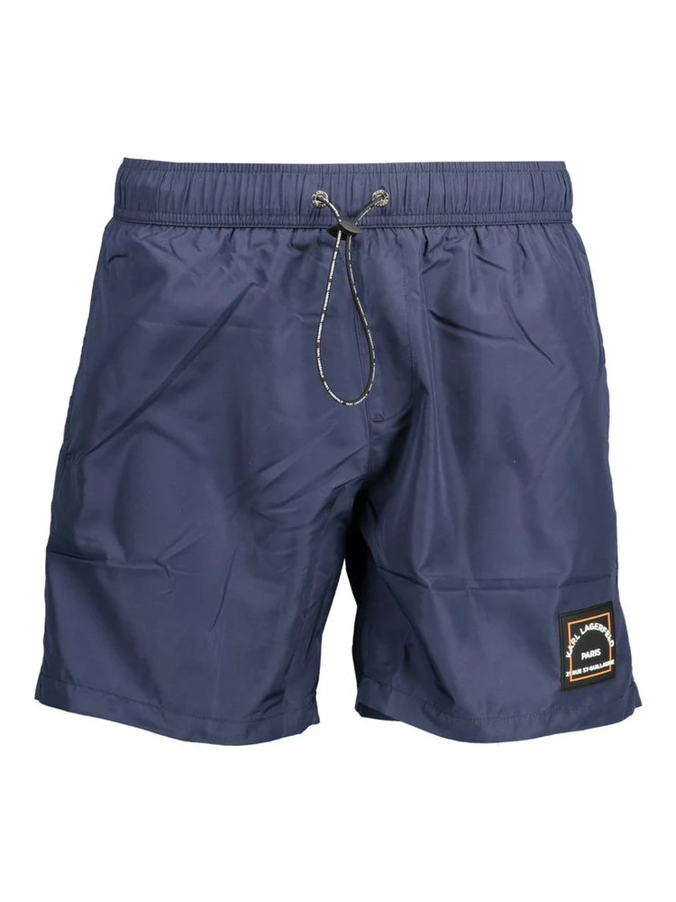 Blue Polyester Swimwear