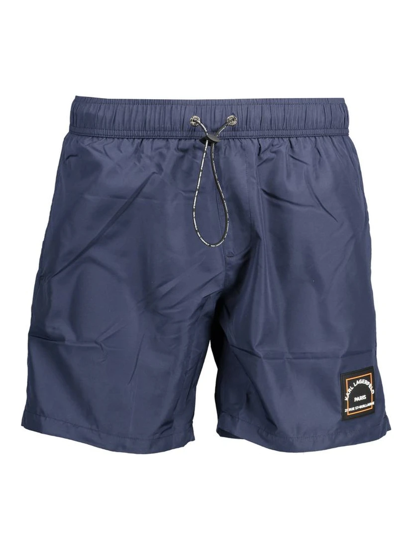 Blue Polyester Swimwear