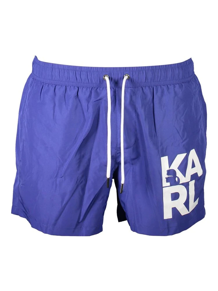 Blue Polyester Swimwear