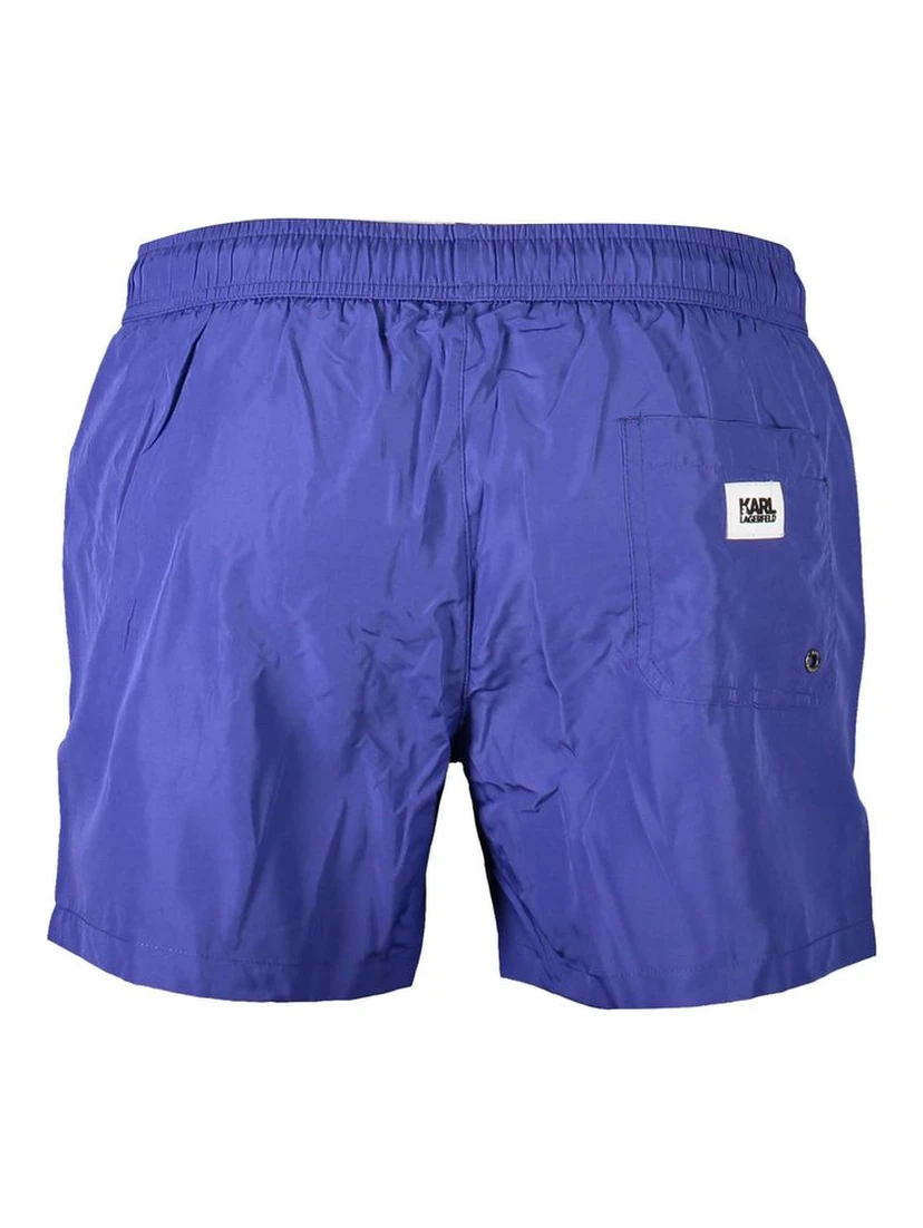 Blue Polyester Swimwear