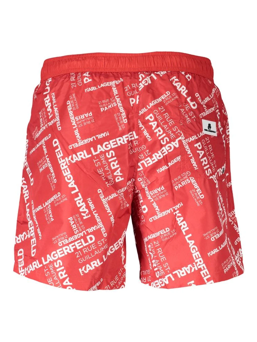 Red Polyester Swimwear