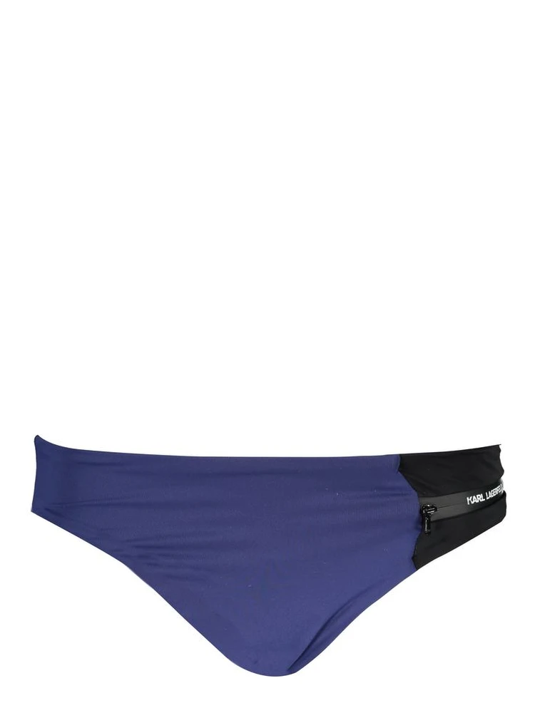 Blue Elastane Swimwear