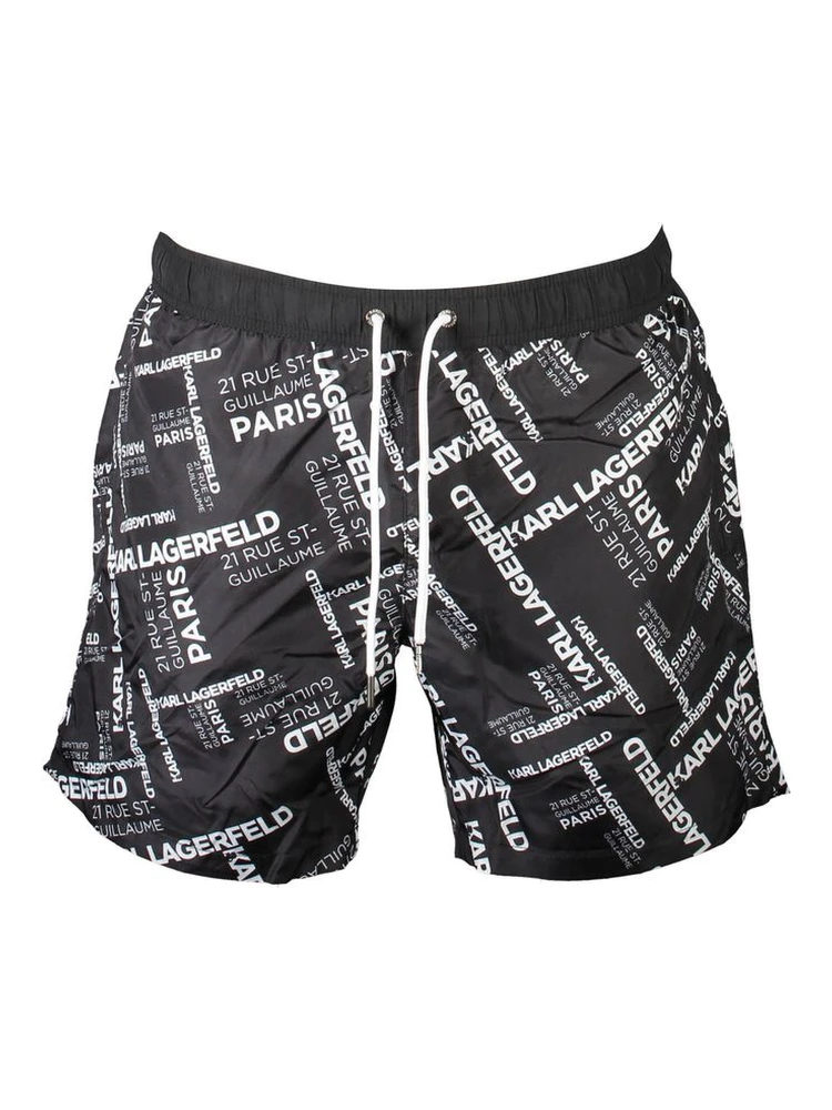 Black Polyester Swimwear