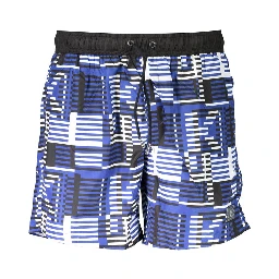 Blue Polyester Swimwear