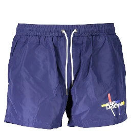 Blue Polyester Swimwear