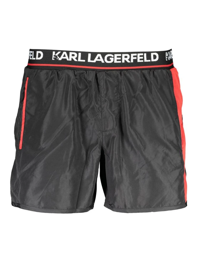 Black Polyester Swimwear