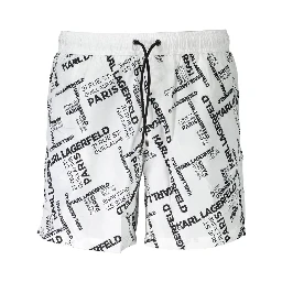 White Polyester Swimwear