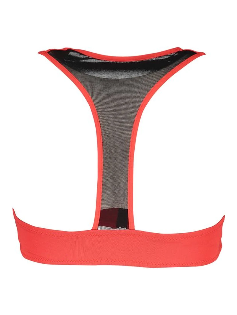 Red Elastane Swimwear