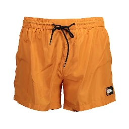 Orange Polyester Swimwear
