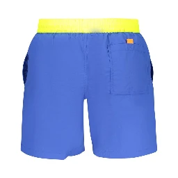 Blu Poliammide Men Swim Boxer