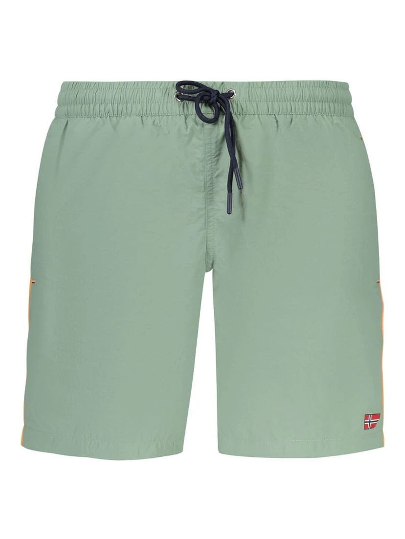 Verde Poliammide Mens Swim Boxer