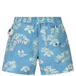 Blue Polyester Swimwear