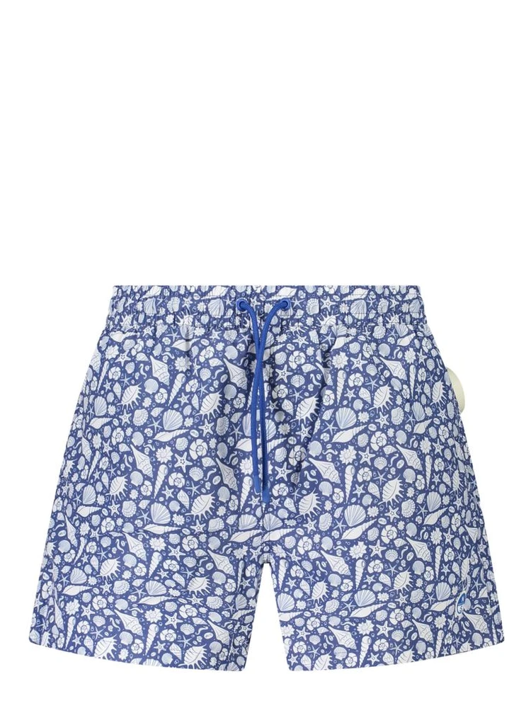 Blue Polyester Swimwear