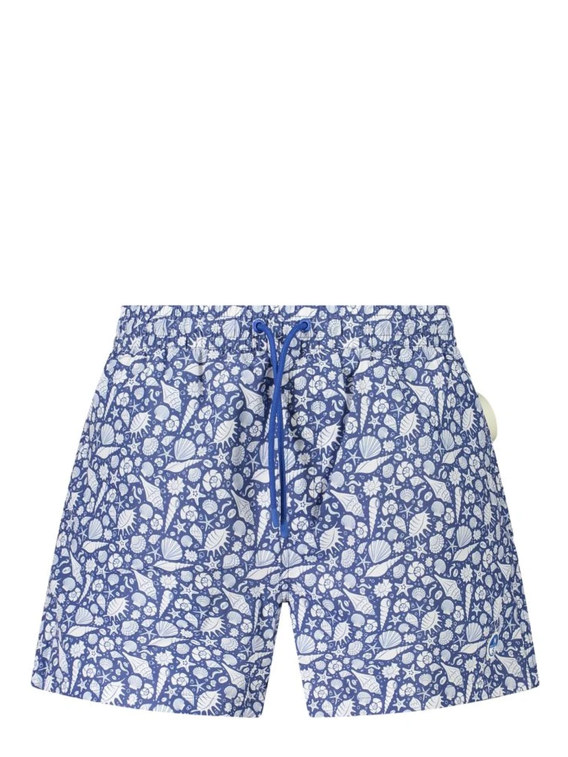 Blue Polyester Swimwear