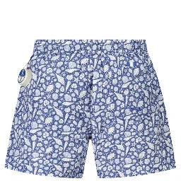 Blue Polyester Swimwear