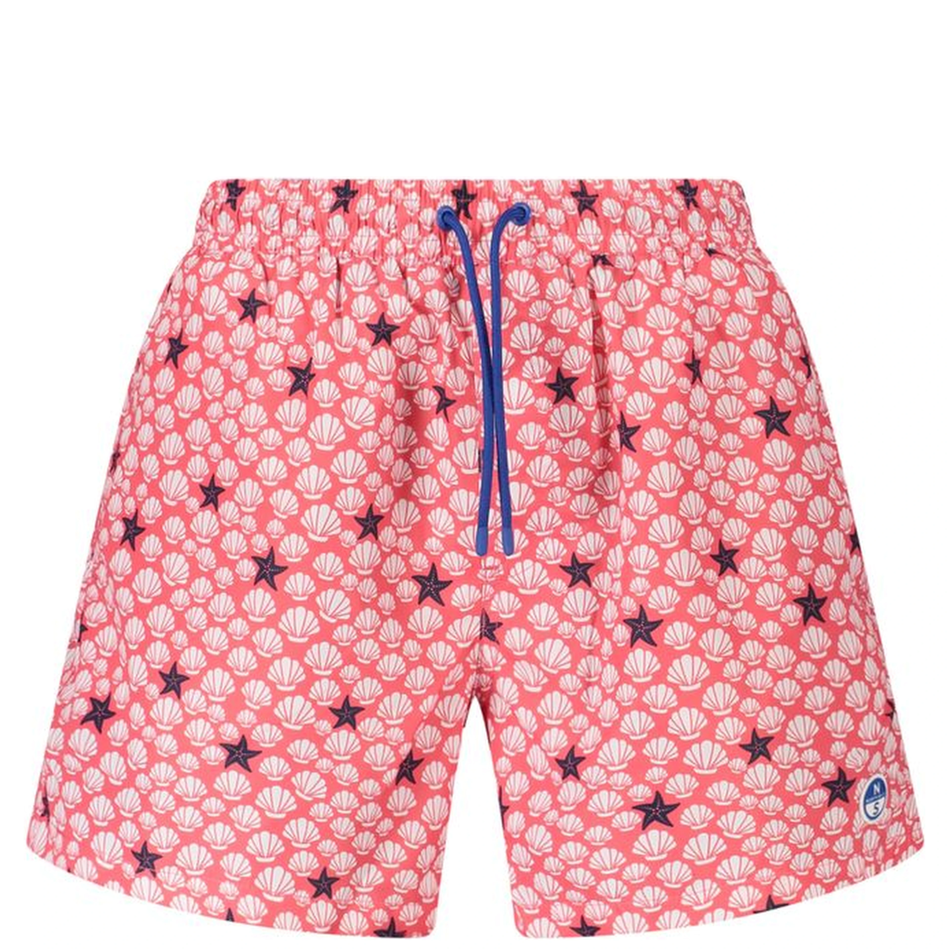 Red Polyester Men's Swim Boxer