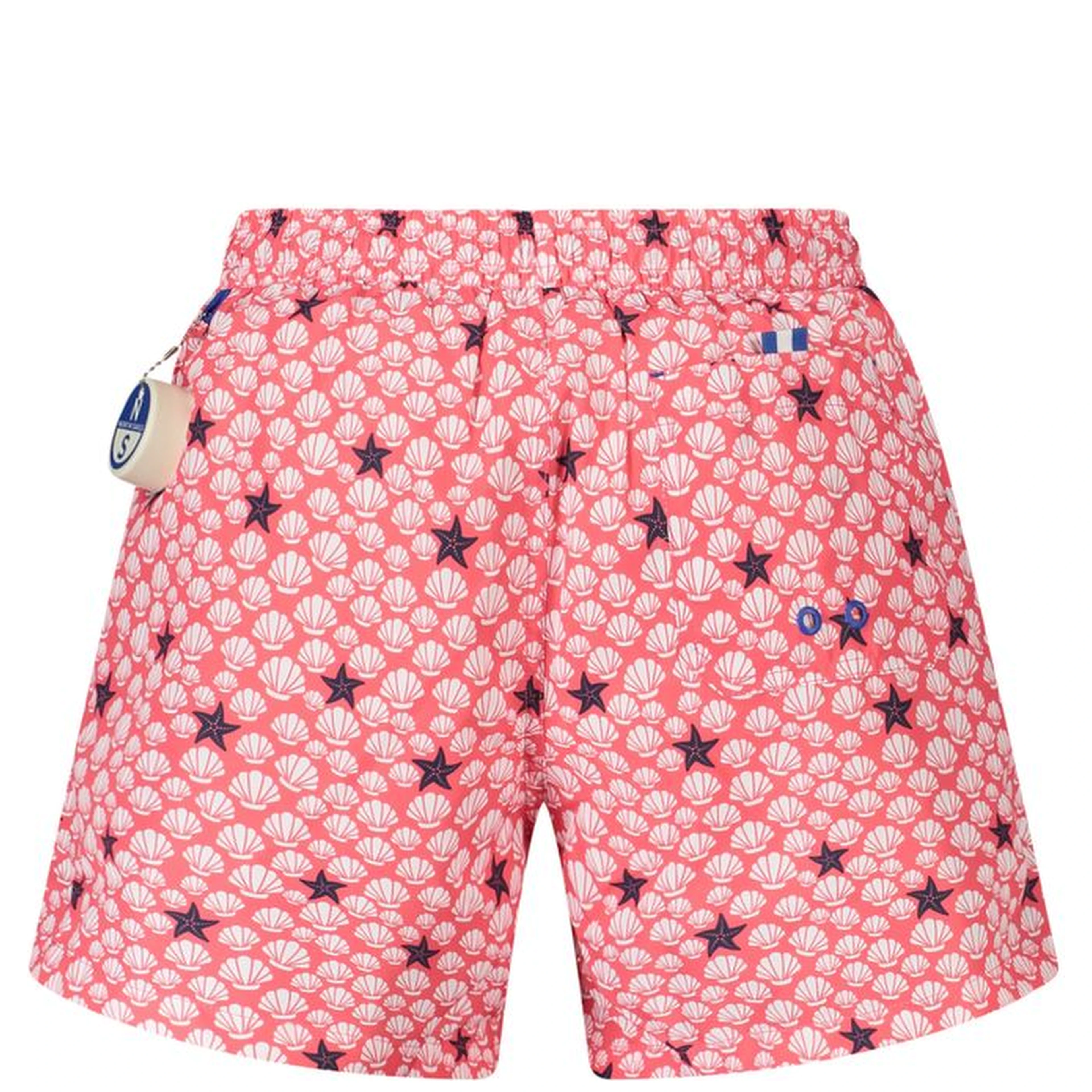 Red Polyester Men's Swim Boxer