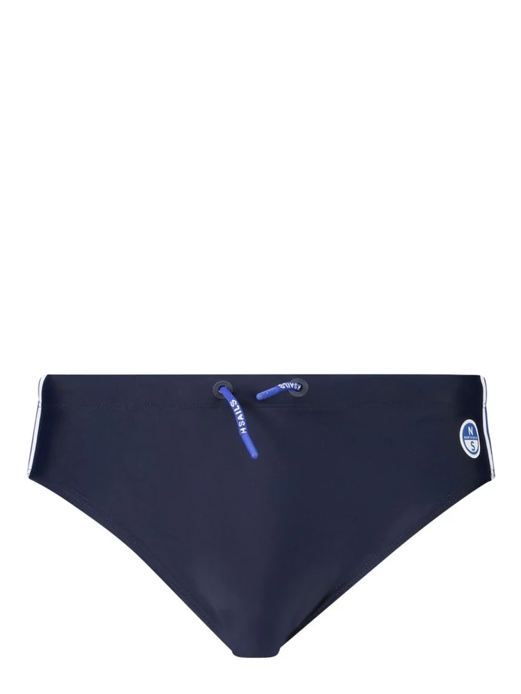 Blu Poliammide Men Swim Brief