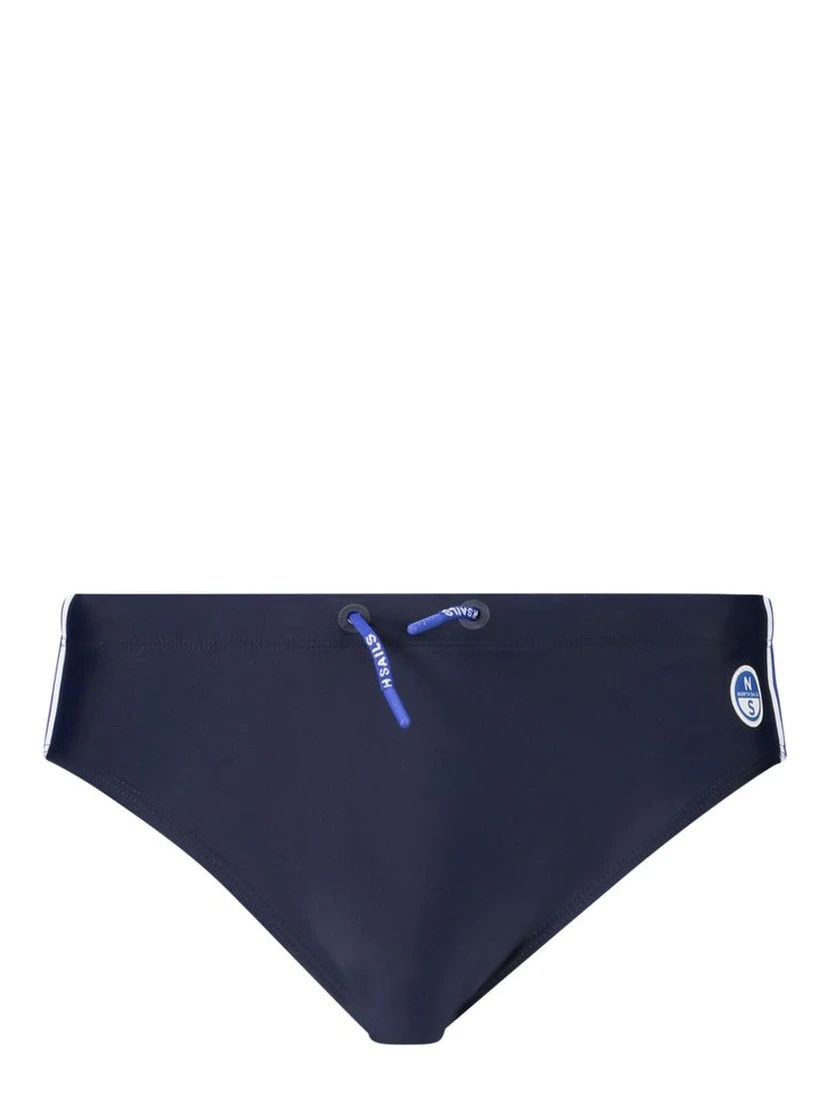 Blu Poliammide Men Swim Brief