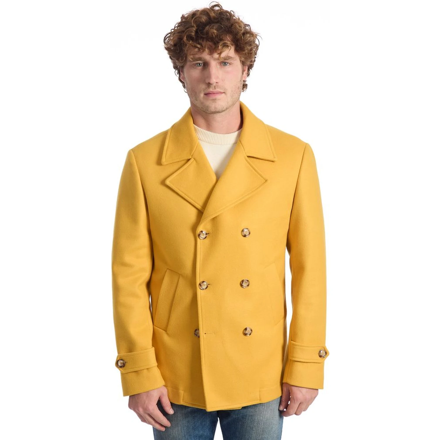 Yellow Wool Men's Jacket